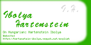 ibolya hartenstein business card